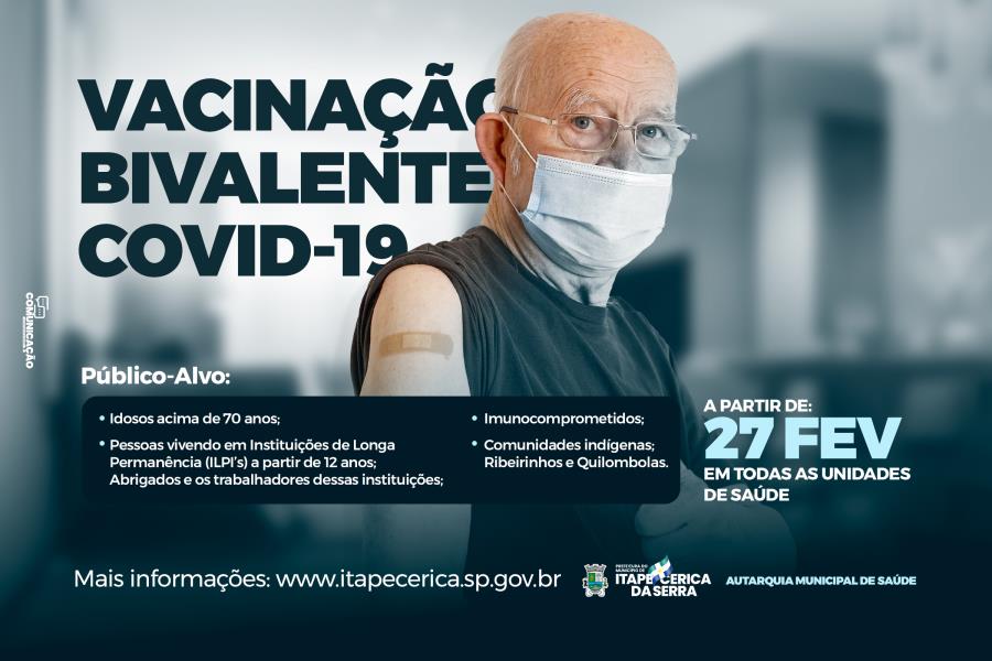 Itapecerica da Serra inicia vacinação bivalente Covid nesta segunda, dia 27