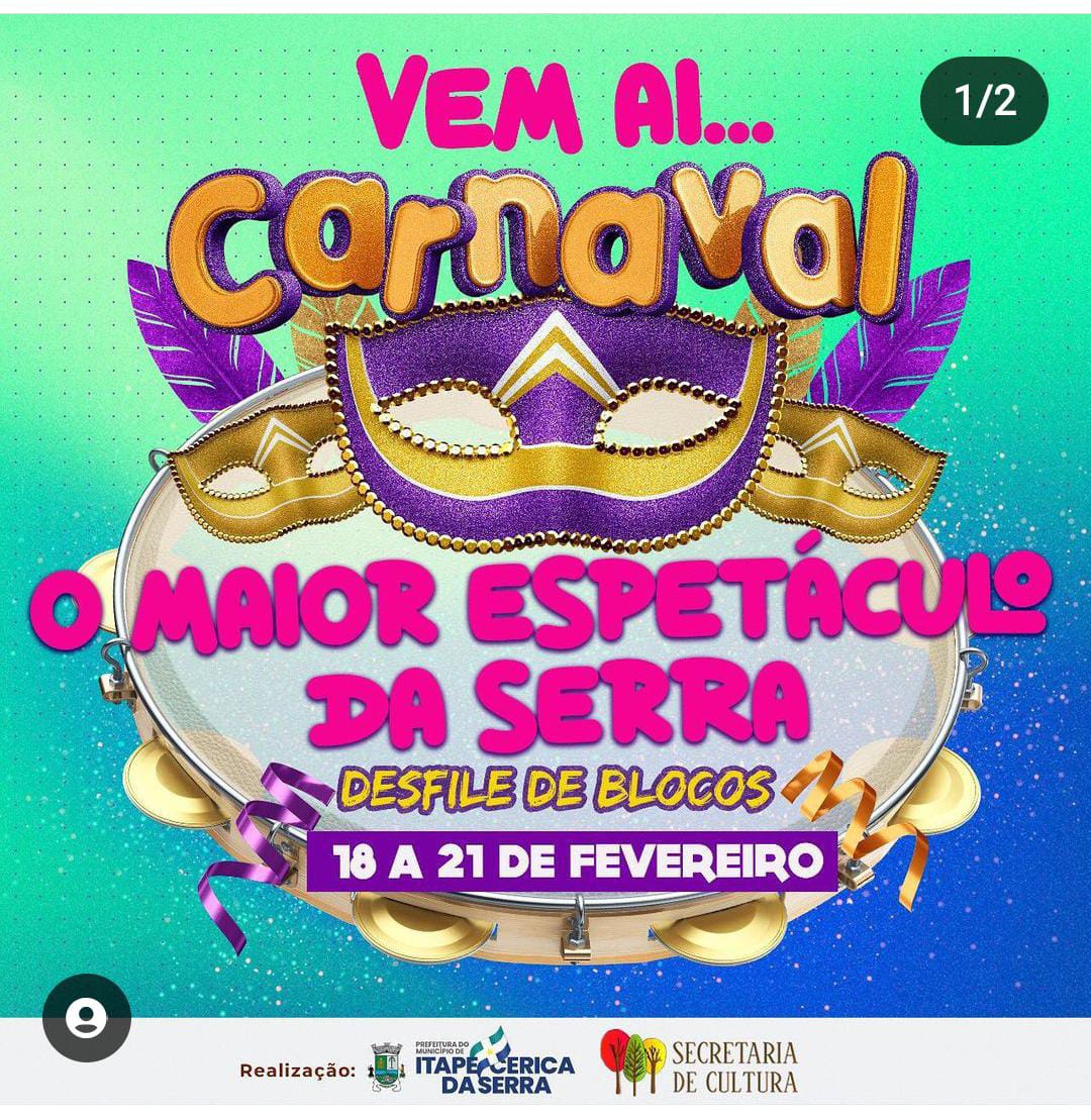 Carnaval em Itapecerica da Serra tem desfiles de blocos de 18 a 21/2
