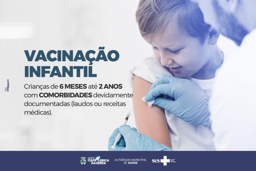Itapecerica da Serra inicia vacinação para menores de 3 anos, nesta quinta, 17