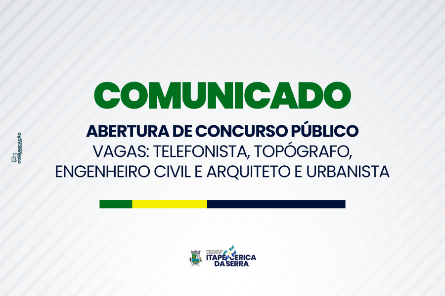 Estão abertas inscrições para concurso público em Itapecerica da Serra