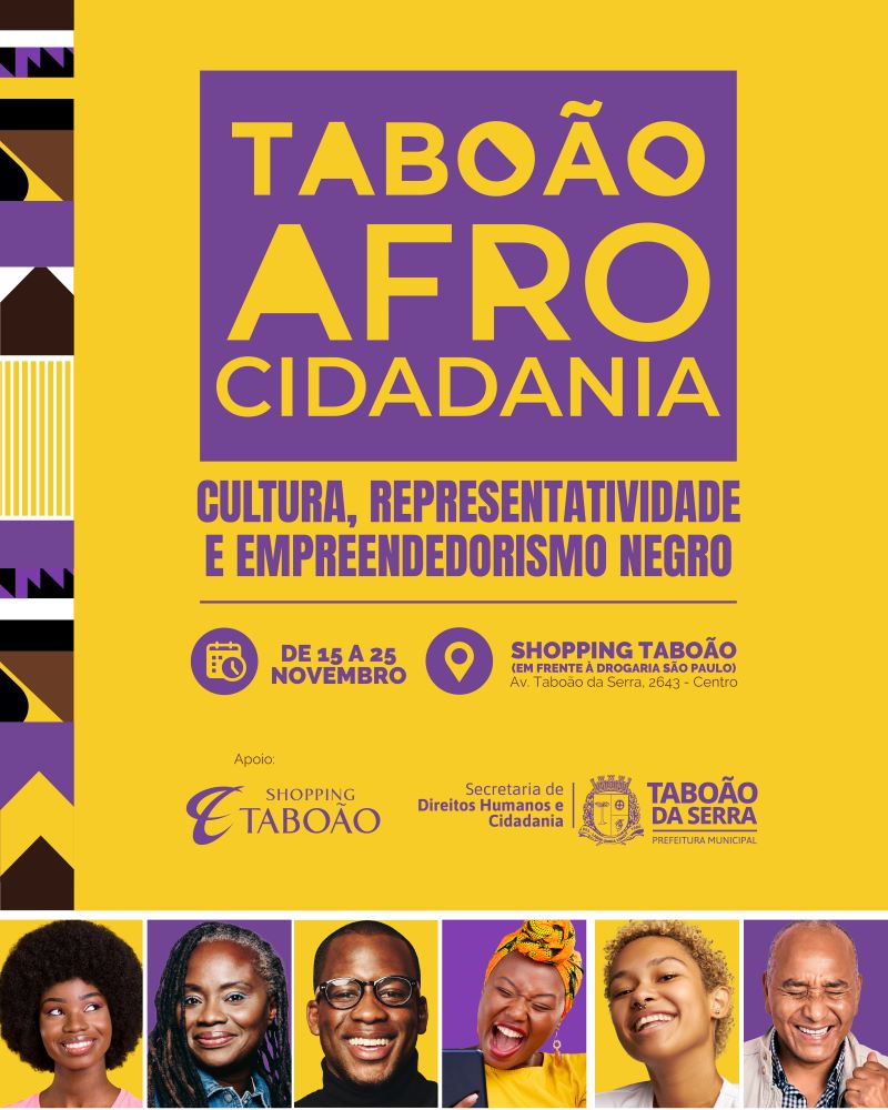 Afroempreendedores de Taboão da Serra ganham destaque no projeto “Taboão Afro Cidadania” de 15 a 25/11