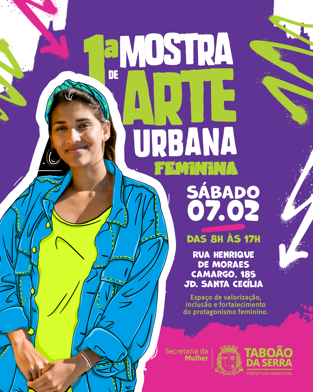 I Mostra de Arte Urbana Feminina de Taboão da Serra celebra talento e criatividade das mulheres