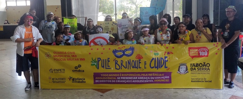 Campanha Pule, Brinque e Cuide reforça proteção de crianças e adolescentes durante o Carnaval