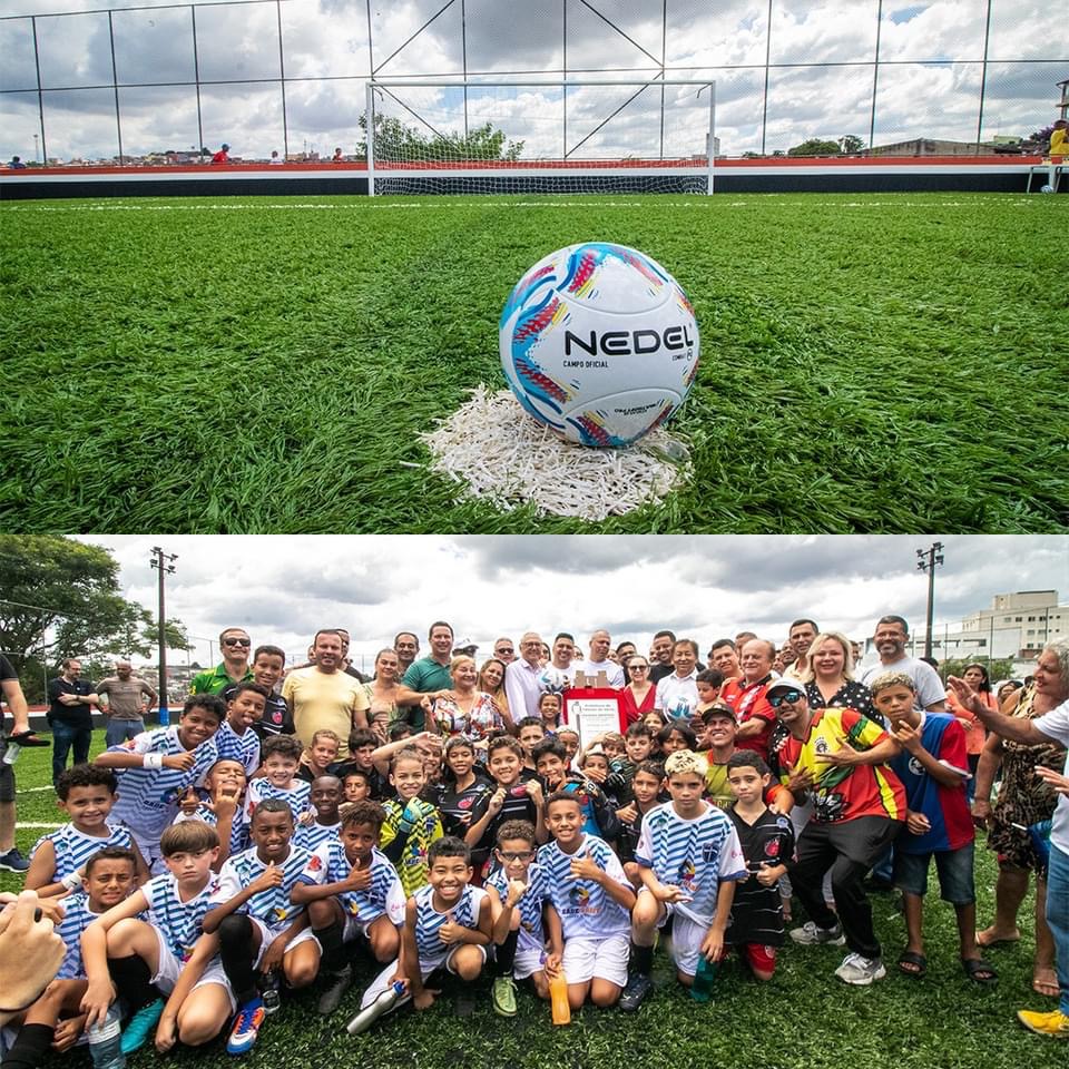 Campo do Sapé recebe gramado sintético e melhorias em Taboão da Serra