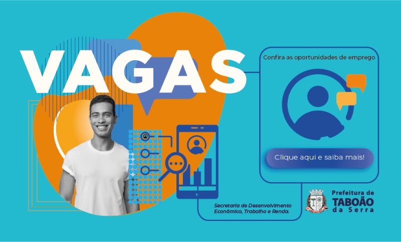 Espaço do Trabalhador de Taboão da Serra oferta 106 vagas de emprego e estágio