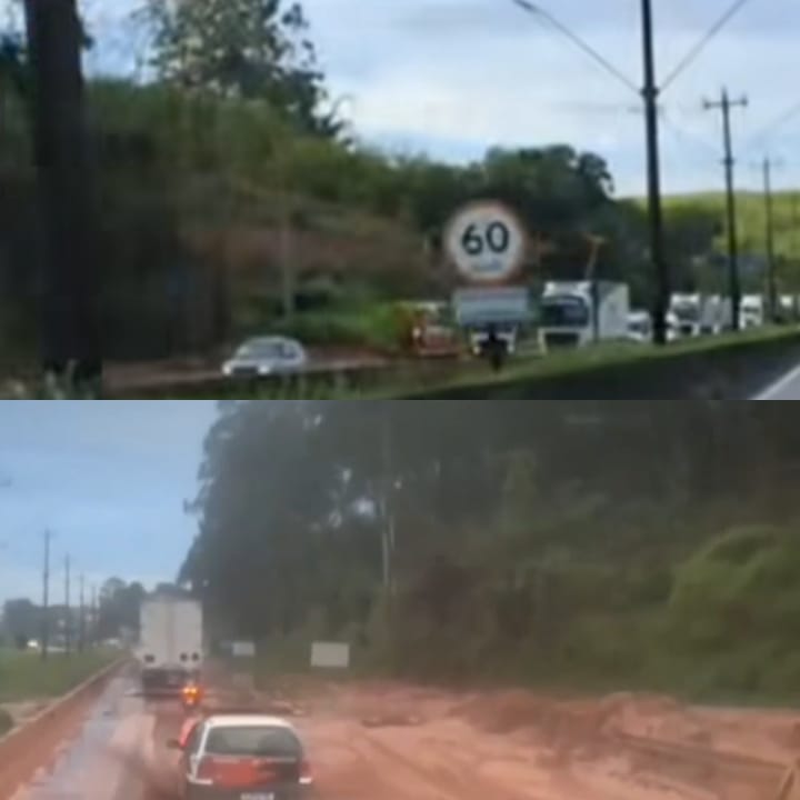 Temporal provoca caos na Régis Bittencourt e deixa motoristas presos em filas de mais de 36 km em Itapecerica da Serra