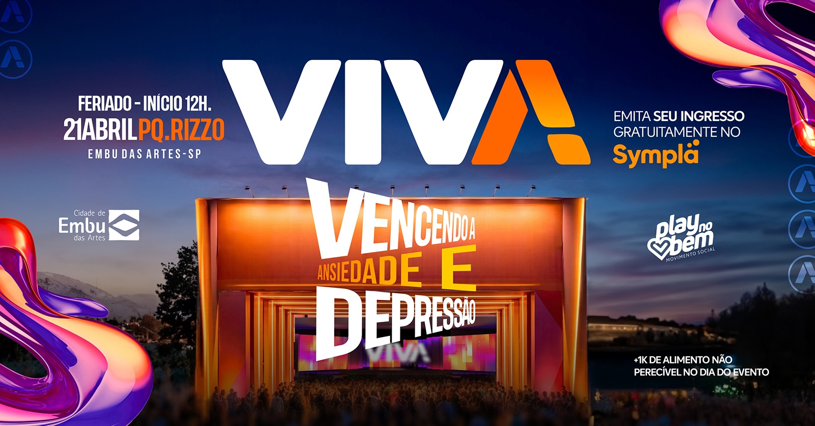 Viva em Embu das Artes se aproxima da lotação máxima e terá grandes nomes do gospel dia 21 no Parque do Rizzo