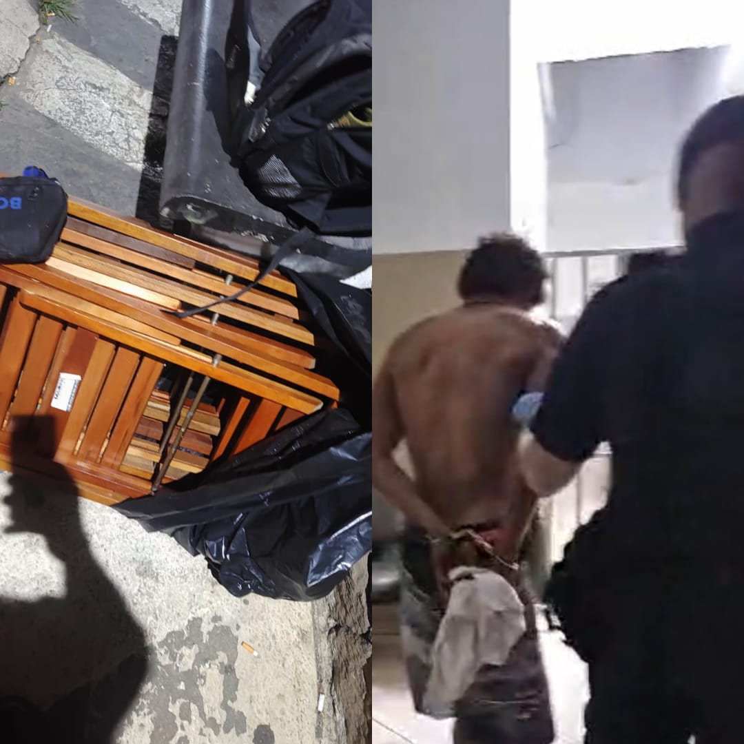 Suspeito é preso após tentativa de furto em bar e agressão a funcionário em Taboão da Serra