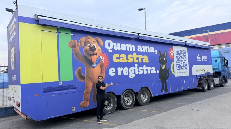 Castração gratuita: maior carreta do país chega ao Shopping Taboão de 28 a 31 de maio