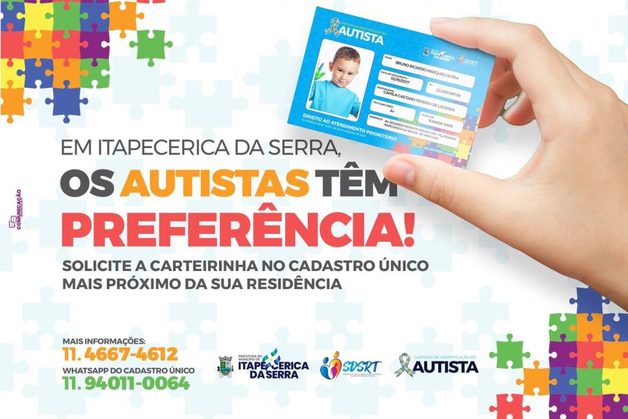 Autistas de Itapecerica da Serra têm direito a carteirinha 