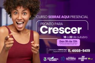 Prefeitura de Itapecerica da Serra abre inscrições para curso do Sebrae Aqui